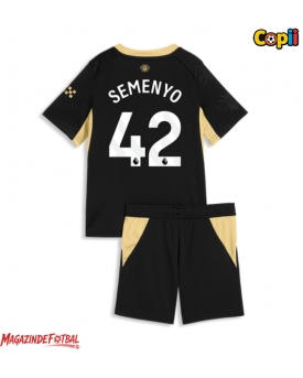Manchester City Antoine Semenyo #42 Echipament de Fotbal Replică 2026-27 Copii Deplasare (+ Șorturi)